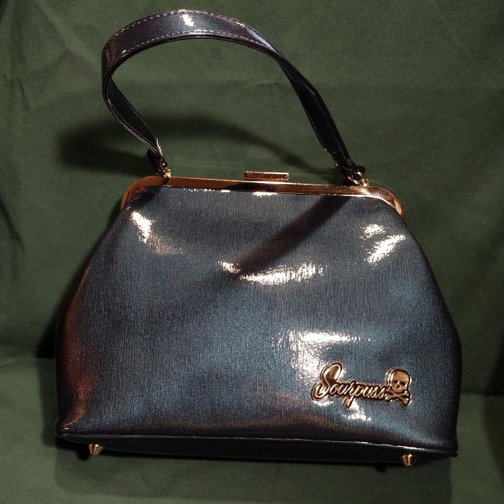 🎇 Sourpuss || Midnight Blue Satchel Handbag